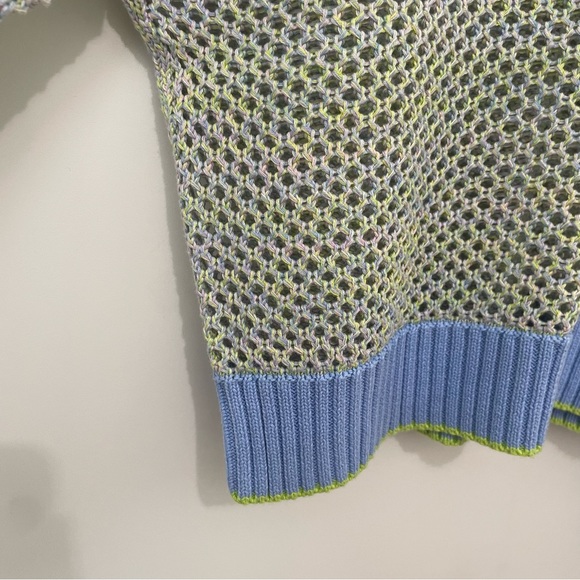 525 AMERICANA Cropped Color Block Sweater L - Picture 4 of 6